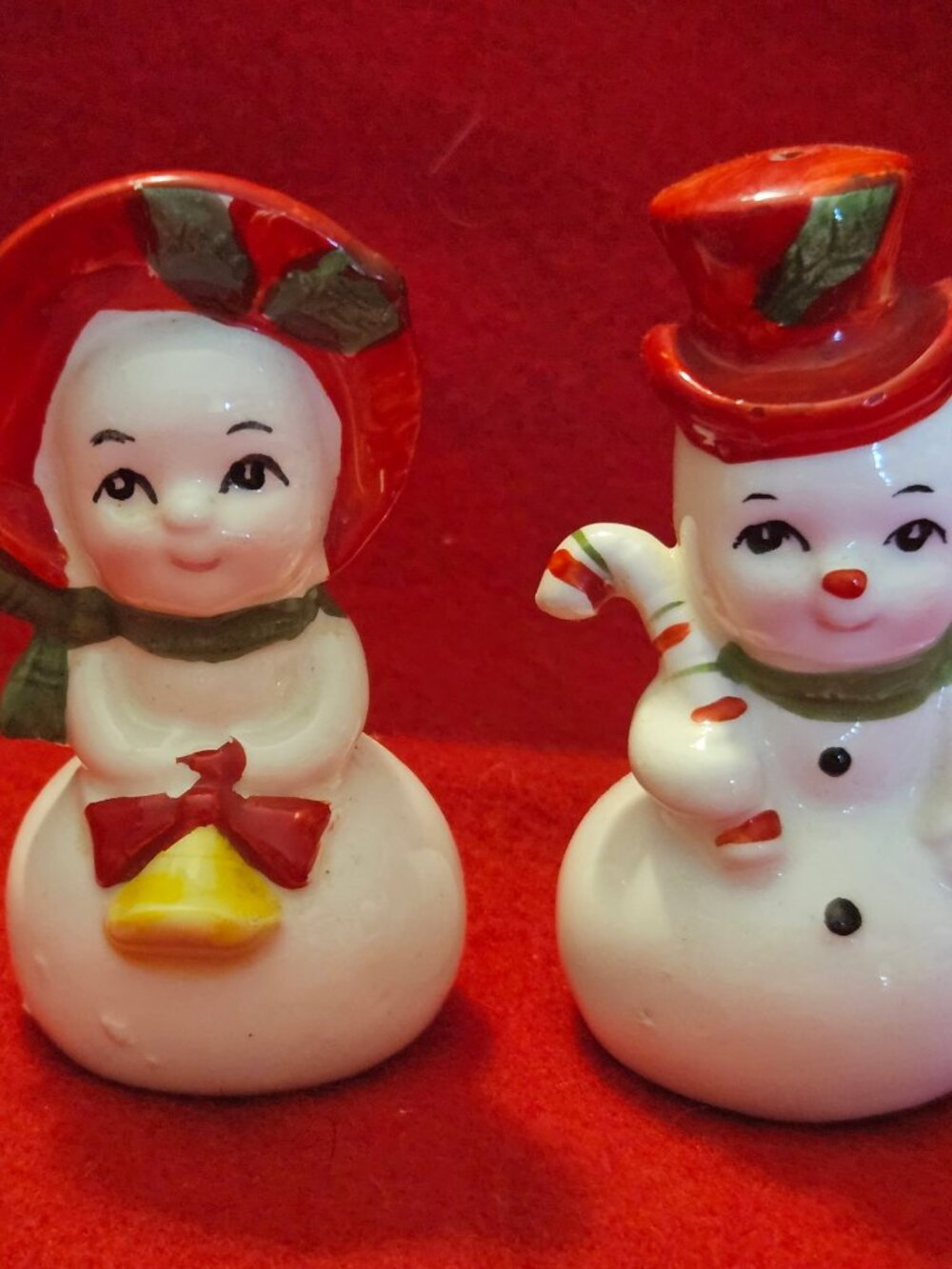 Mr & Mrs Snowmen Salt & Pepper Shakers
